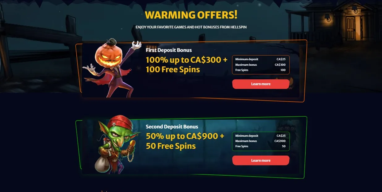 HellSpin Casino Bonus Offers
