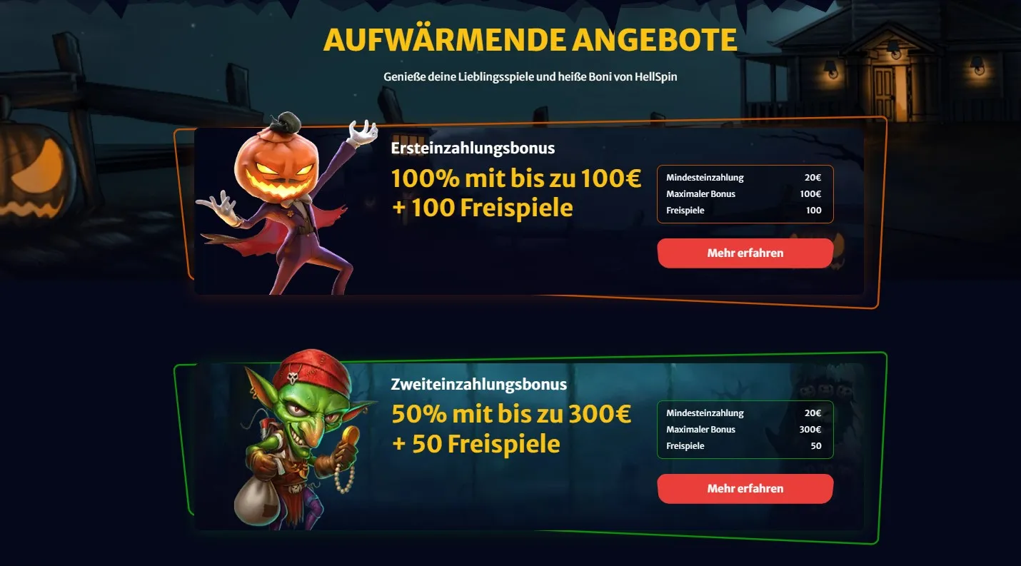 HELLSPIN Casino Boni