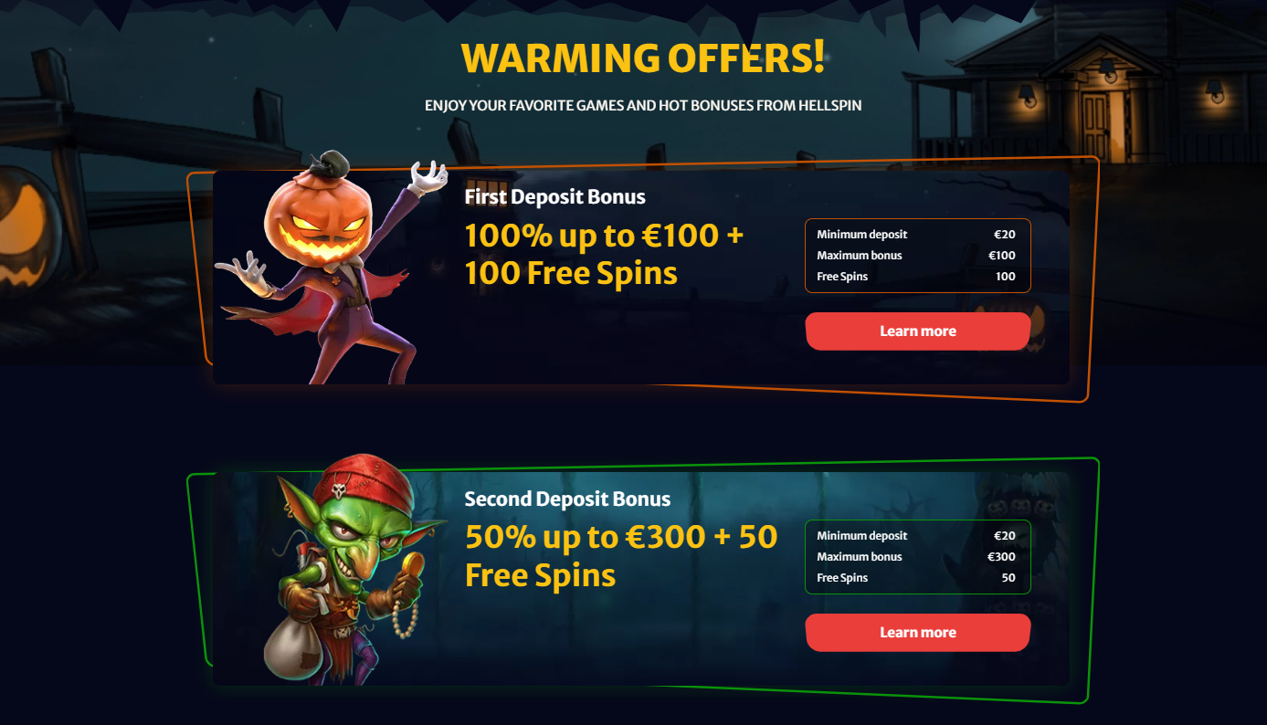 Hellspin CASINO Bonuses