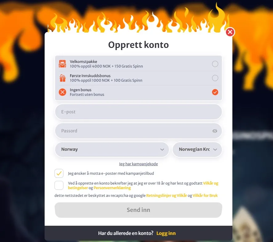 HellSpin CASINO Registreringsprosessen 2