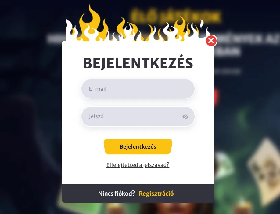 HellSPIN Casino A regisztráció lépése 1