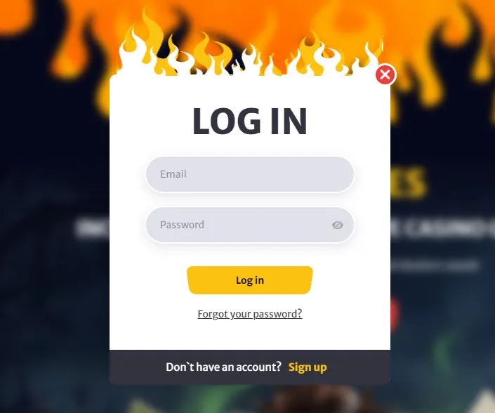 HellSpin casino Registration step 1
