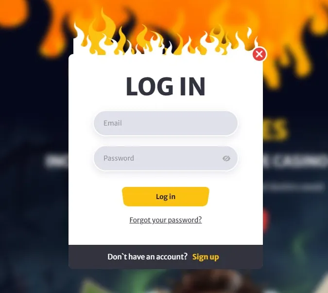 HELLSPIN Casino Hakbang sa pagpaparehistro 1
