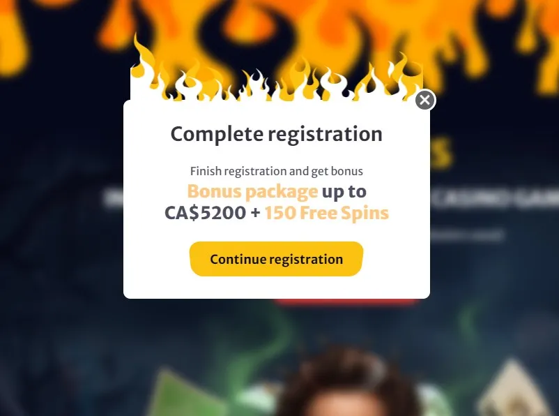 HELLSPIN CASINO Registration step 3