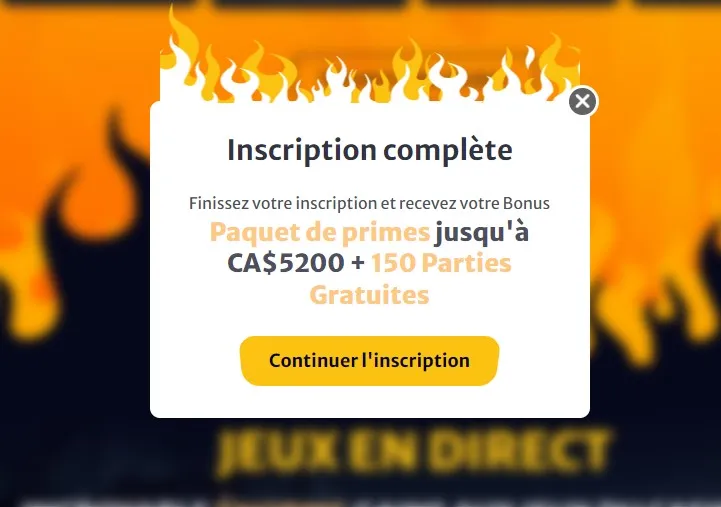 HELLSPIN Casino Étape d'inscription 3