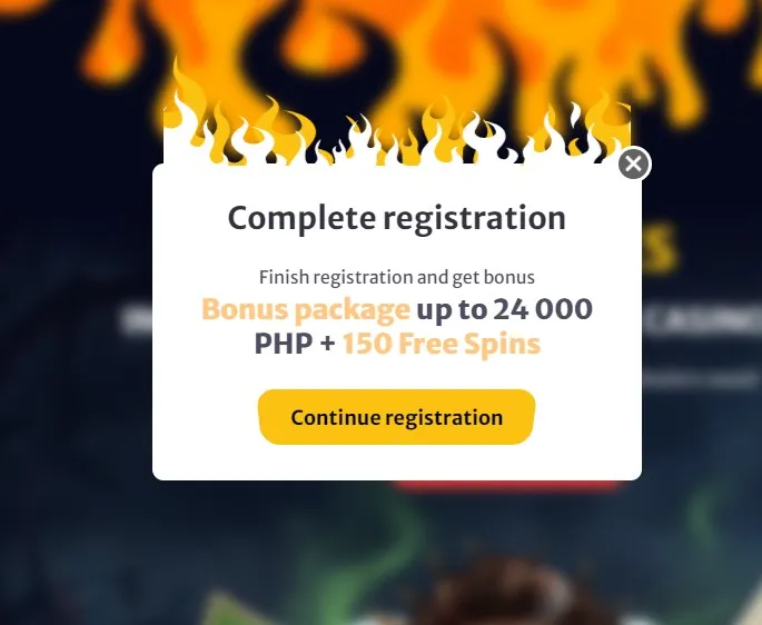HELLSPIN Casino Hakbang sa pagpaparehistro 3